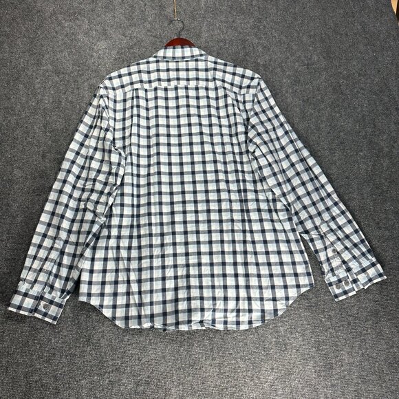 CE Schmidt Workwear Shirt Mens Large Button Down Blue Plaid Cotton Pocket - Picture 8 of 9